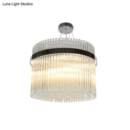 Lámpara de techo colgante modernista de cristal cromado - 13 luces, ideal para la sala de estar