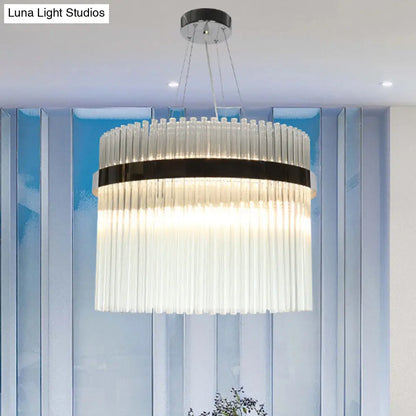 Lámpara de techo colgante modernista de cristal cromado - 13 luces, ideal para la sala de estar