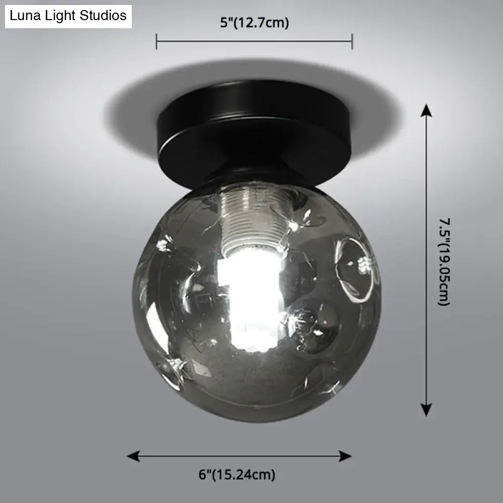 DecorBites™ DecorBites™ Modernist Glass Ceiling Flush Mount Light Fixture for Hallway