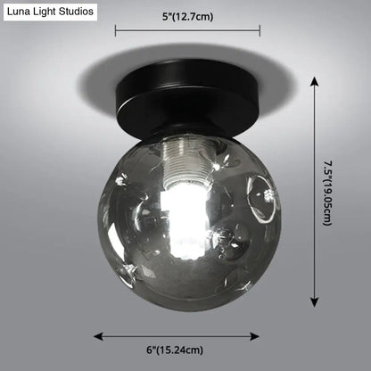 DecorBites™ DecorBites™ Modernist Glass Ceiling Flush Mount Light Fixture for Hallway