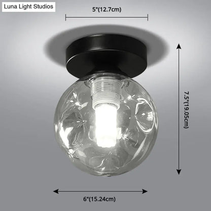 DecorBites™ DecorBites™ Modernist Glass Ceiling Flush Mount Light Fixture for Hallway