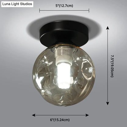 DecorBites™ DecorBites™ Modernist Glass Ceiling Flush Mount Light Fixture for Hallway