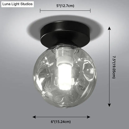 DecorBites™ DecorBites™ Modernist Glass Ceiling Flush Mount Light Fixture for Hallway