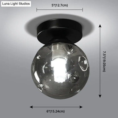 DecorBites™ DecorBites™ Modernist Glass Ceiling Flush Mount Light Fixture for Hallway