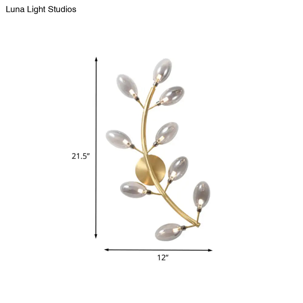 DecorBites™ DecorBites™ Modernist Gold Grape Wall Sconce Light - 9 Heads Metal Lamp Fixture for Bedside