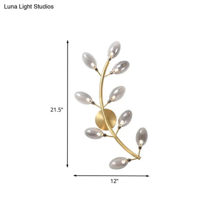 DecorBites™ DecorBites™ Modernist Gold Grape Wall Sconce Light - 9 Heads Metal Lamp Fixture for Bedside