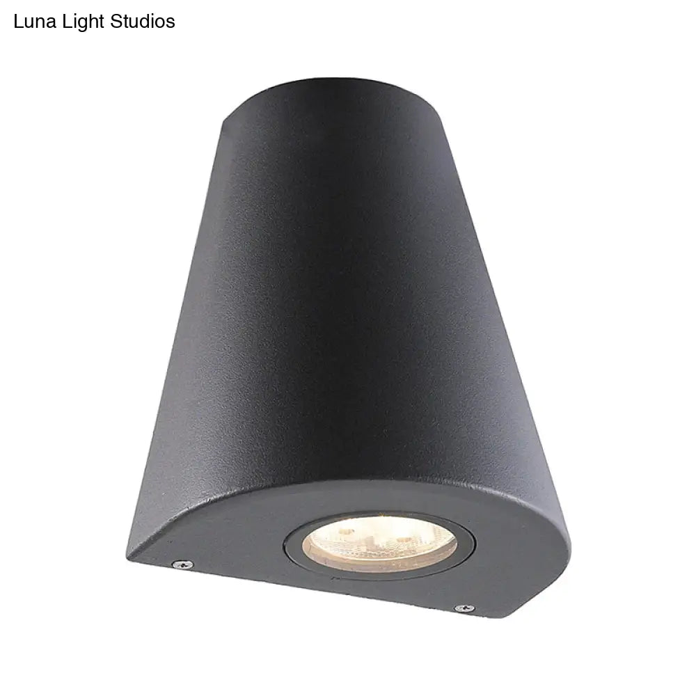 DecorBites™ DecorBites™ Modernist LED Wall Sconce with Aluminum Shade - Black/Gray Tapered Design for Porch, Warm/White Lighting