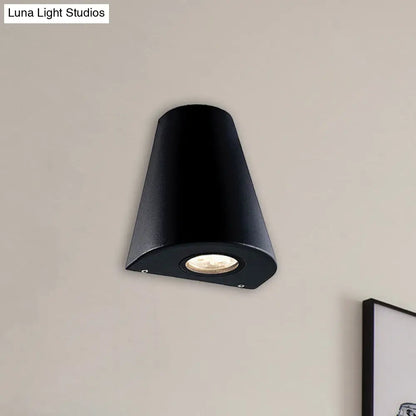 DecorBites™ DecorBites™ Modernist LED Wall Sconce with Aluminum Shade - Black/Gray Tapered Design for Porch, Warm/White Lighting