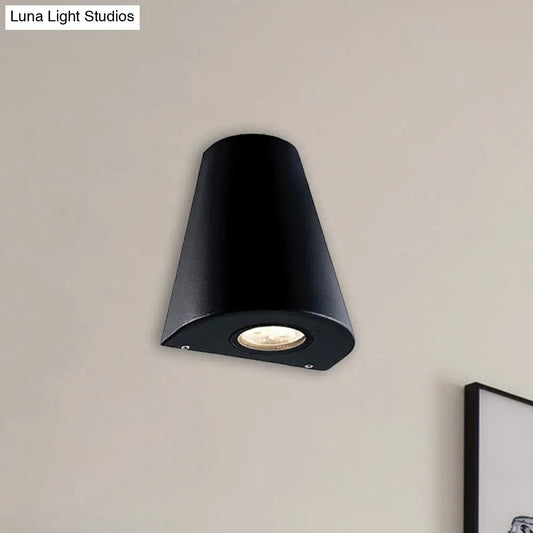 DecorBites™ DecorBites™ Modernist LED Wall Sconce with Aluminum Shade - Black/Gray Tapered Design for Porch, Warm/White Lighting