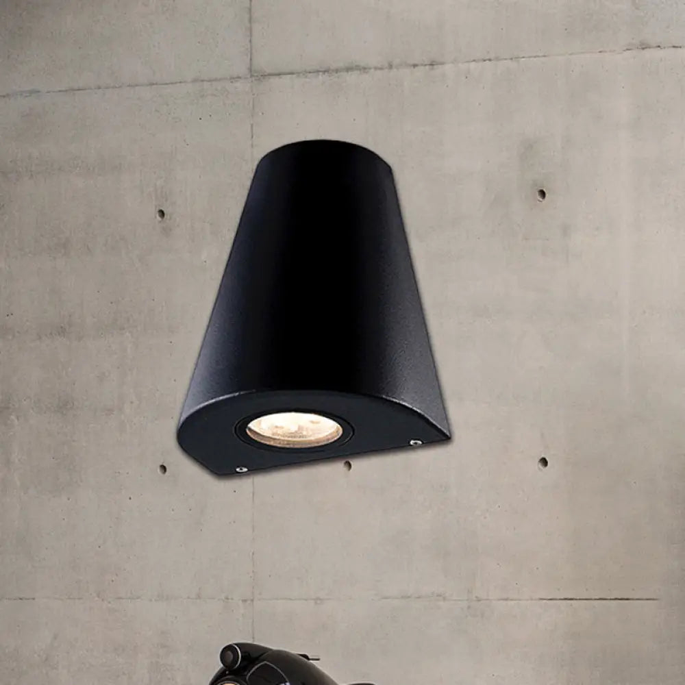 DecorBites™ DecorBites™ Modernist LED Wall Sconce with Aluminum Shade - Black/Gray Tapered Design for Porch, Warm/White Lighting