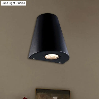 DecorBites™ DecorBites™ Modernist LED Wall Sconce with Aluminum Shade - Black/Gray Tapered Design for Porch, Warm/White Lighting