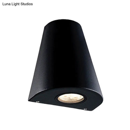 DecorBites™ DecorBites™ Modernist LED Wall Sconce with Aluminum Shade - Black/Gray Tapered Design for Porch, Warm/White Lighting