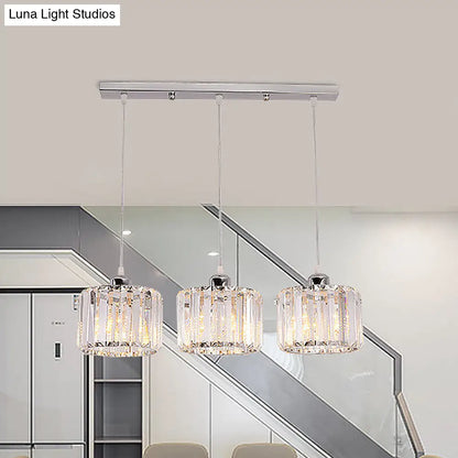 Modernist Lobby Pendant Light with Clustered Crystal Shades - Choose from 3, 8, or 10 Head Options