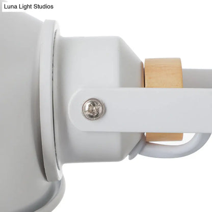 DecorBites™ DecorBites™ Modernist Metal Dome Shade Wall Light for Bedroom - White Finish