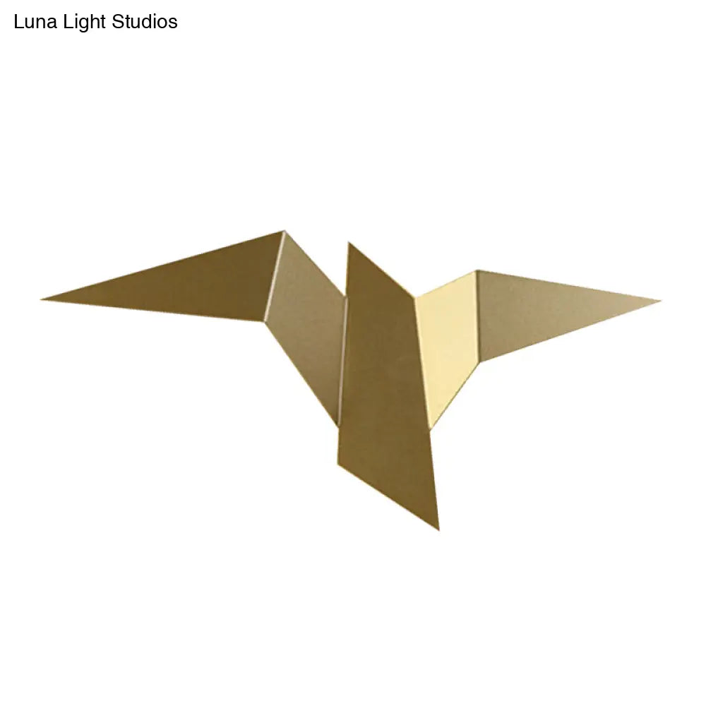 DecorBites™ DecorBites™ Modernist Metallic Bird-Like Sconce LED Wall Lamp in White/Black/Gold - White/Warm/Natural Light
