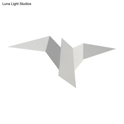 DecorBites™ DecorBites™ Modernist Metallic Bird-Like Sconce LED Wall Lamp in White/Black/Gold - White/Warm/Natural Light