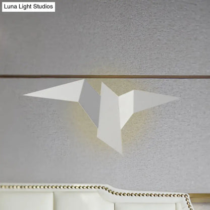 DecorBites™ DecorBites™ Modernist Metallic Bird-Like Sconce LED Wall Lamp in White/Black/Gold - White/Warm/Natural Light