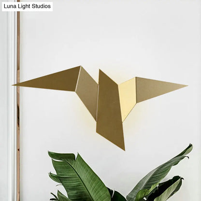 DecorBites™ DecorBites™ Modernist Metallic Bird-Like Sconce LED Wall Lamp in White/Black/Gold - White/Warm/Natural Light