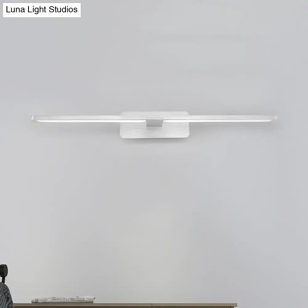 Minimalist white led metal wall sconce lamp with sleek modern design for living room lighting