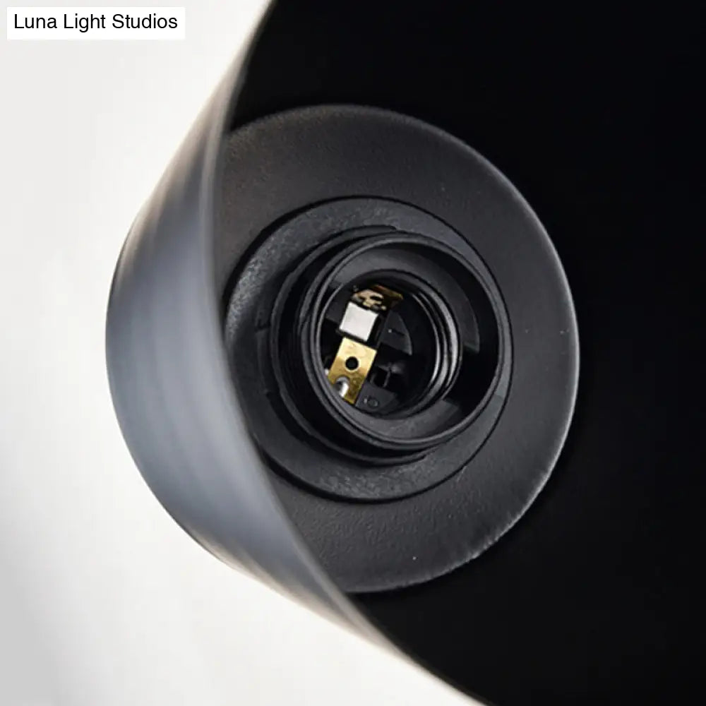 DecorBites™ DecorBites™ Modernist Style Wooden Joint Wall Sconce Fixture - Black Cylindrical Light for Bedroom