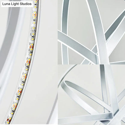 Lámpara de techo colgante moderna con forma de globo acrílico - 49,5 cm de ancho, 1 luz, blanca