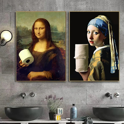 Mona Lisa Bathroom Wall Art Decor