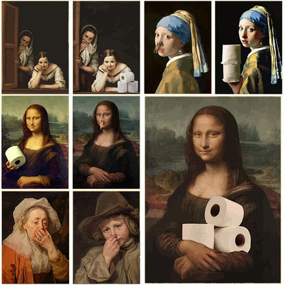 Mona Lisa Bathroom Wall Art Decor