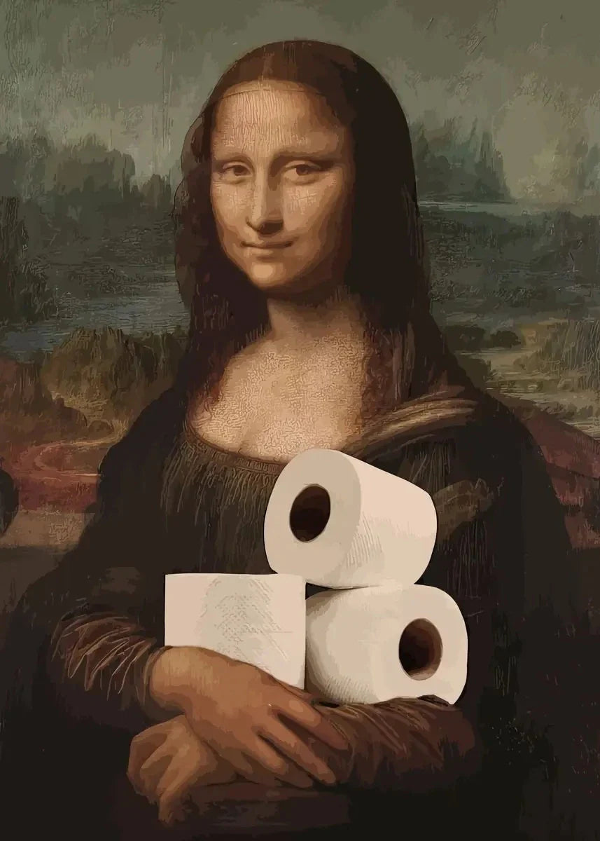 Mona Lisa Bathroom Wall Art Decor - SKU-13 / 20X30cm no frame