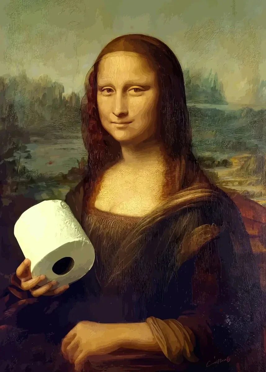 Mona Lisa Bathroom Wall Art Decor - SKU-14 / 50X70cm no frame