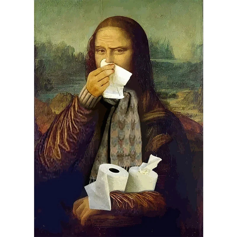 Mona Lisa Bathroom Wall Art Decor - SKU-6 / 50X70cm no frame