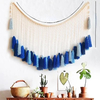 Moroccan Bohemian Wall Decor Tapestry Curtain Homestay Woven Macrame Sofa Tapestry Livingroom Wall Boho Decoration Home