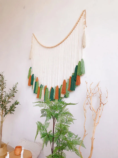 Moroccan Bohemian Wall Decor Tapestry Curtain Homestay Woven Macrame Sofa Tapestry Livingroom Wall Boho Decoration Home