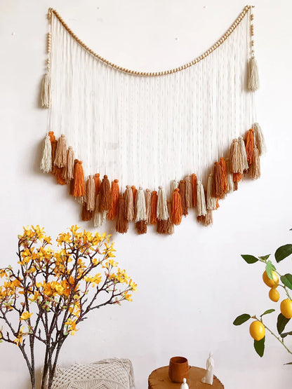 Moroccan Bohemian Wall Decor Tapestry Curtain Homestay Woven Macrame Sofa Tapestry Livingroom Wall Boho Decoration Home