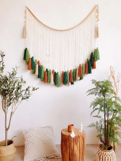 Moroccan Bohemian Wall Decor Tapestry Curtain Homestay Woven Macrame Sofa Tapestry Livingroom Wall Boho Decoration Home