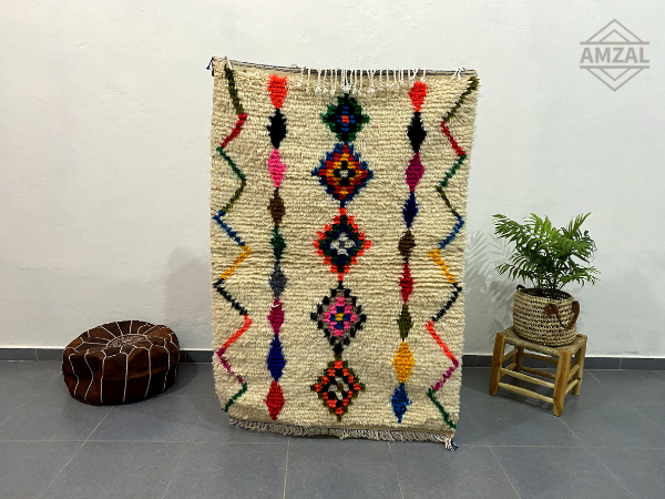 Moroccan Handmade Azilal rug 1.5m x 1m - Moroccan Rugs