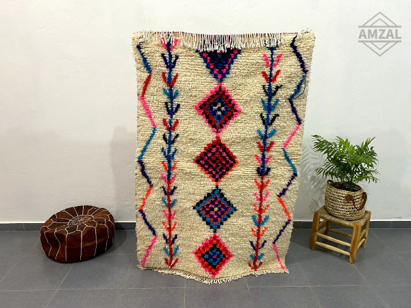 Moroccan Handmade Azilal rug 1.5m x 1m - Moroccan Rugs