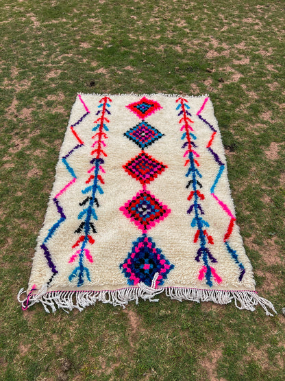 Moroccan Handmade Azilal rug 1.5m x 1m - Moroccan Rugs