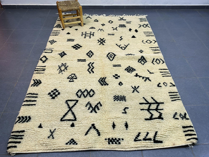 Moroccan Handmade Beni Ouarain Carpet 2.5m x 1.5m - Moroccan Rugs