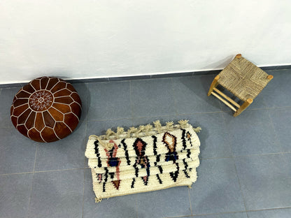 Moroccan Handmade Beni Ouarain Rug 2.5m x 0.7m - Moroccan Rugs