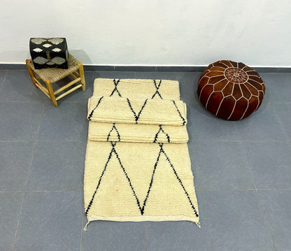 Moroccan Handmade Beni Ouarain Rug 2.8m x 0.7m - Moroccan Rugs