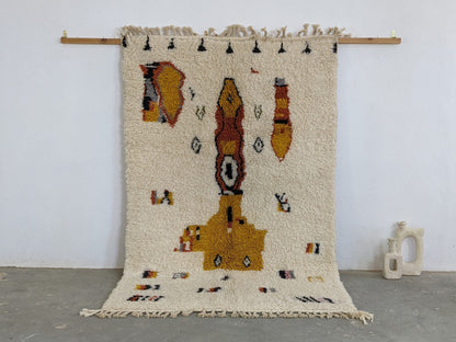 Moroccan Handmade Traditional Azilal Carpet 242 X 154 Cm - Moroccan Rugs