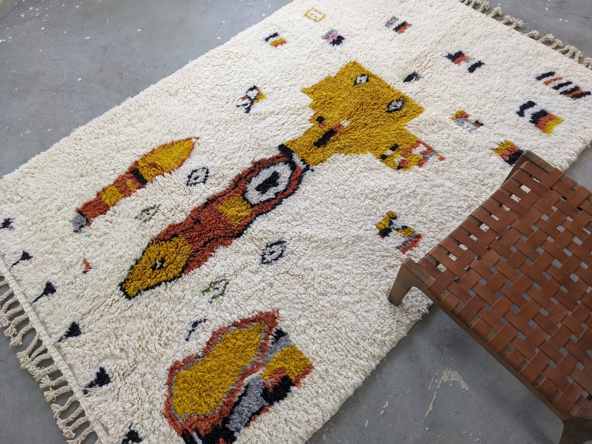 Moroccan Handmade Traditional Azilal Carpet 242 X 154 Cm - Moroccan Rugs