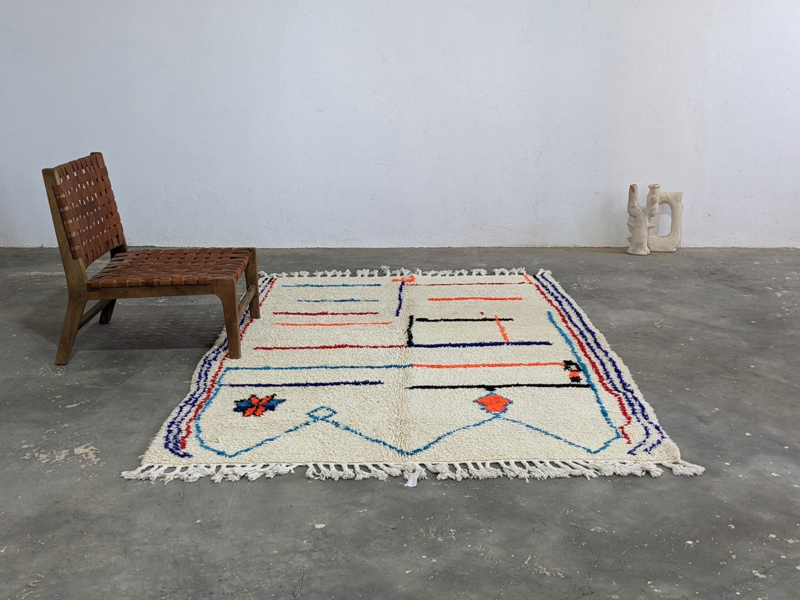 Moroccan Handmade Traditional Azilal Rug 231 X 160 Cm.