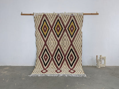 Moroccan Handmade Traditional Azilal Rug 235 X 154 Cm - Moroccan Rugs