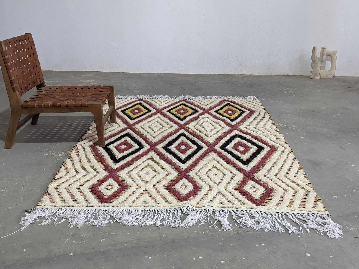 Moroccan Handmade Traditional Azilal Rug 235 X 154 Cm - Moroccan Rugs