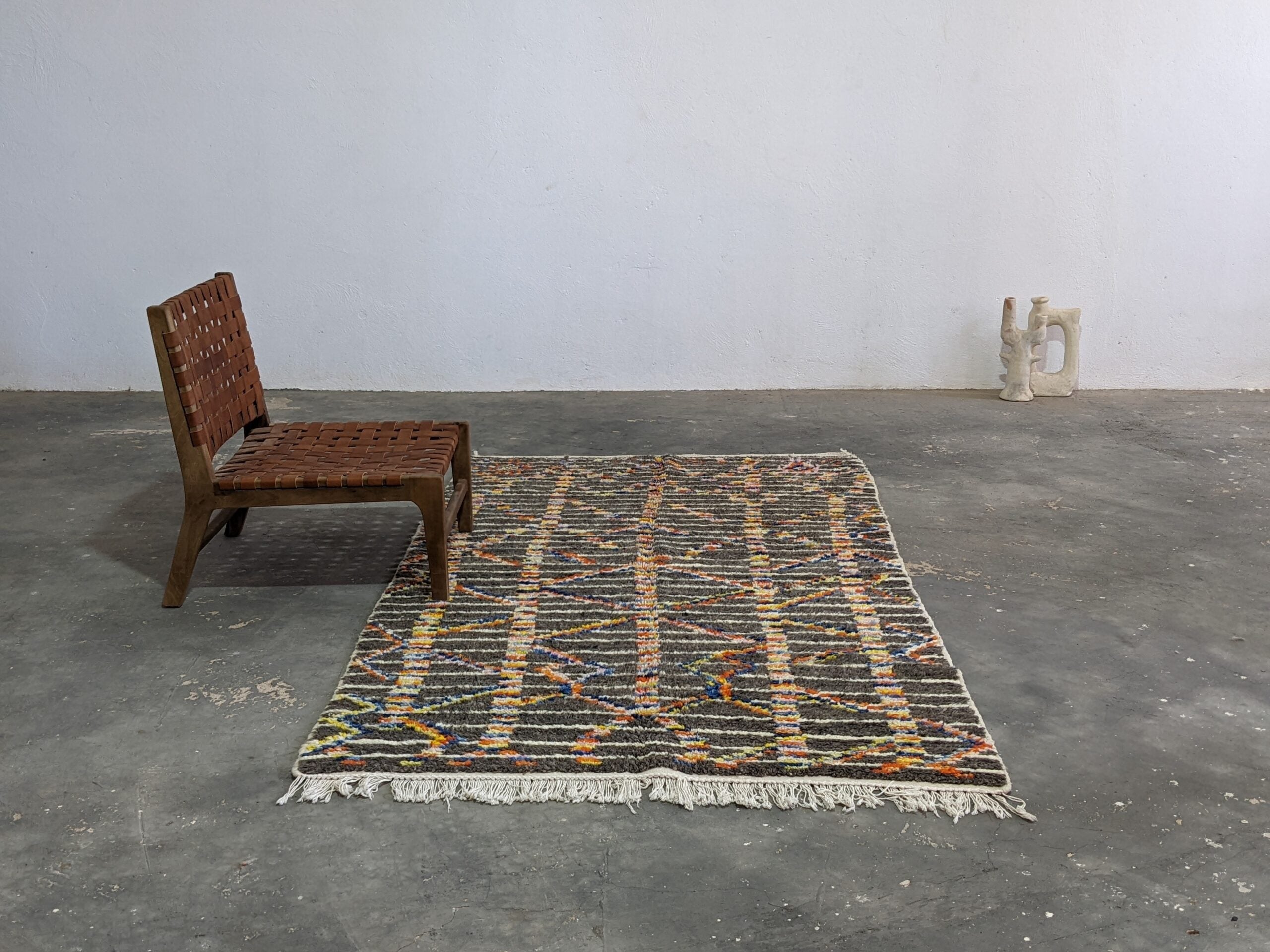 Moroccan Handmade Traditional Azilal Rug 236 X 136 Cm