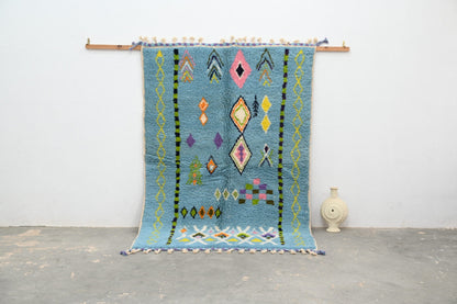 Moroccan Handmade Traditional Azilal Rug 236 X 160 Cm - Moroccan Rugs