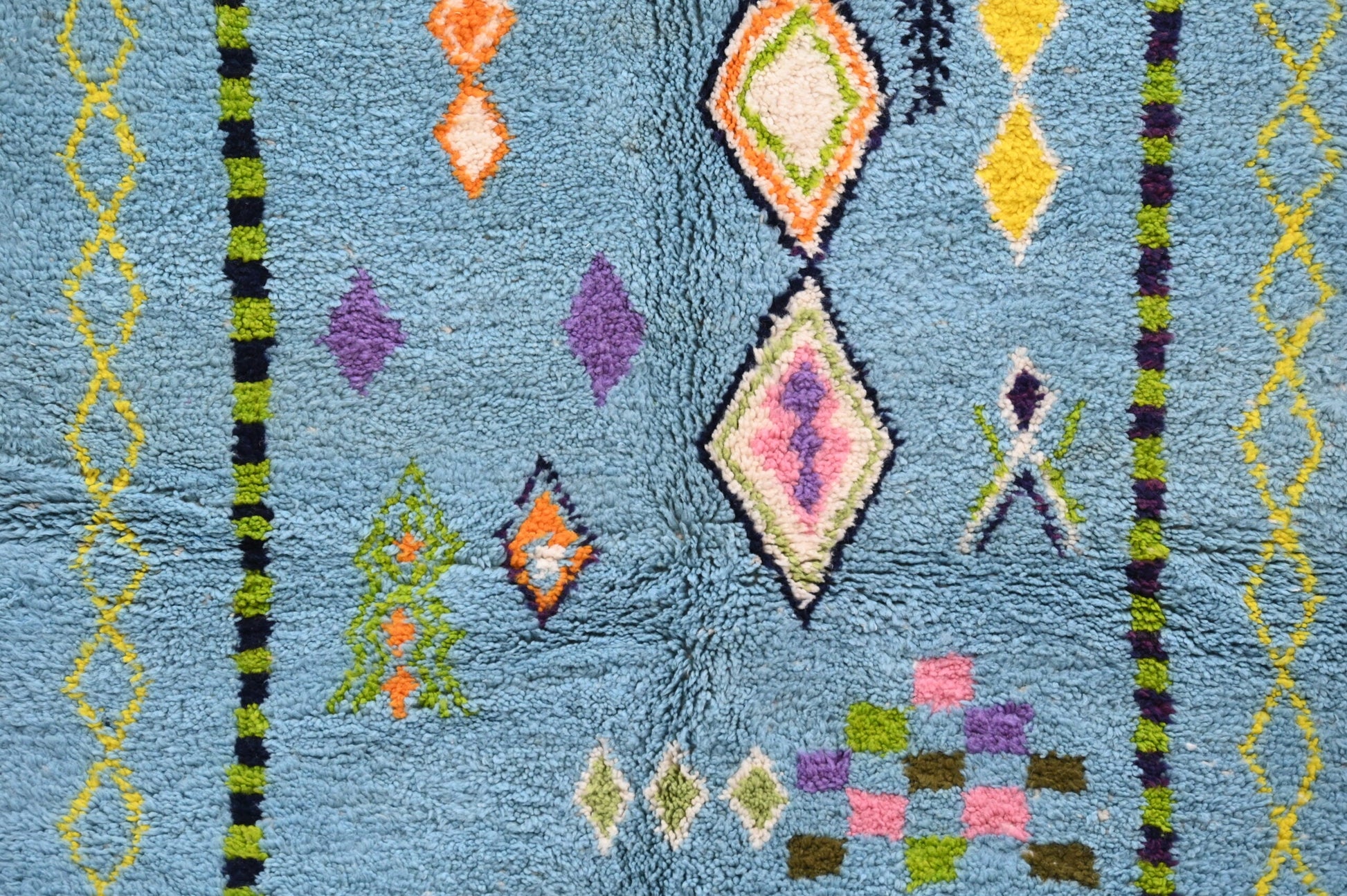 Moroccan Handmade Traditional Azilal Rug 236 X 160 Cm - Moroccan Rugs
