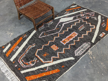 Moroccan Handmade Traditional Azilal Rug 244 X 130 Cm - Moroccan Rugs