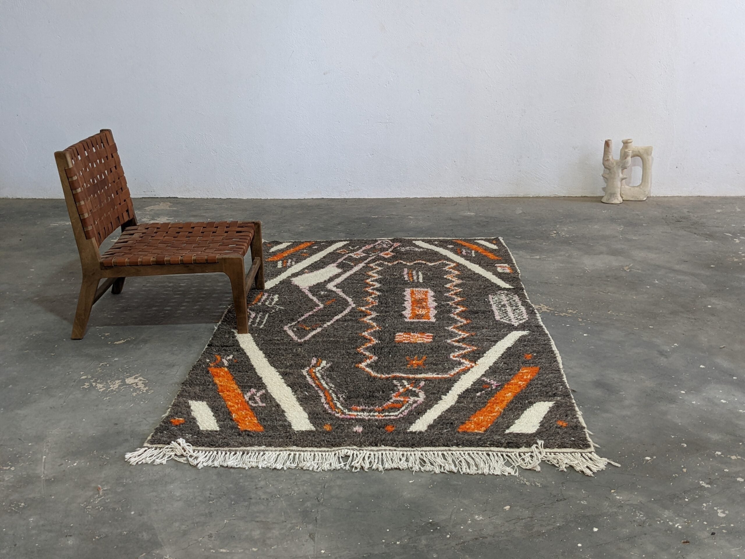 Moroccan Handmade Traditional Azilal Rug 244 X 130 Cm